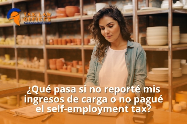 ¿Qué pasa si no reporté mis ingresos de carga o no pagué el self-employment tax?
